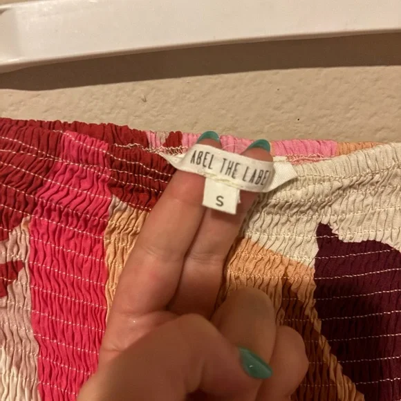 ABEL THE LABEL Strapless Smocked Bodice Maxi Dress – Size S - Picture 5 of 7